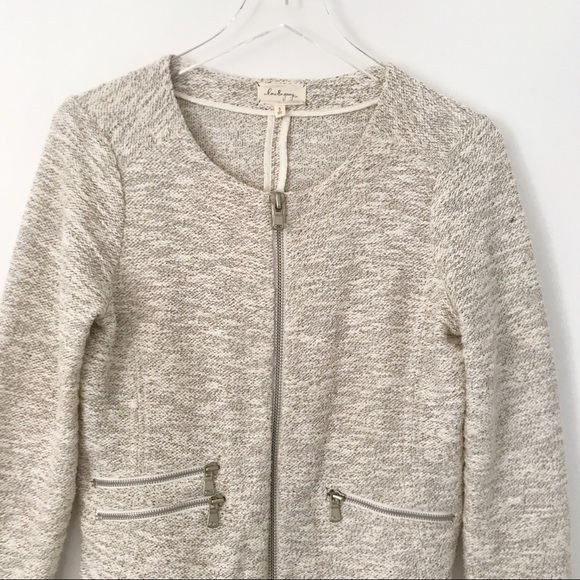 LOFT Lou & Grey Tan Shimmer Jacket Size Small - Picture 2 of 7